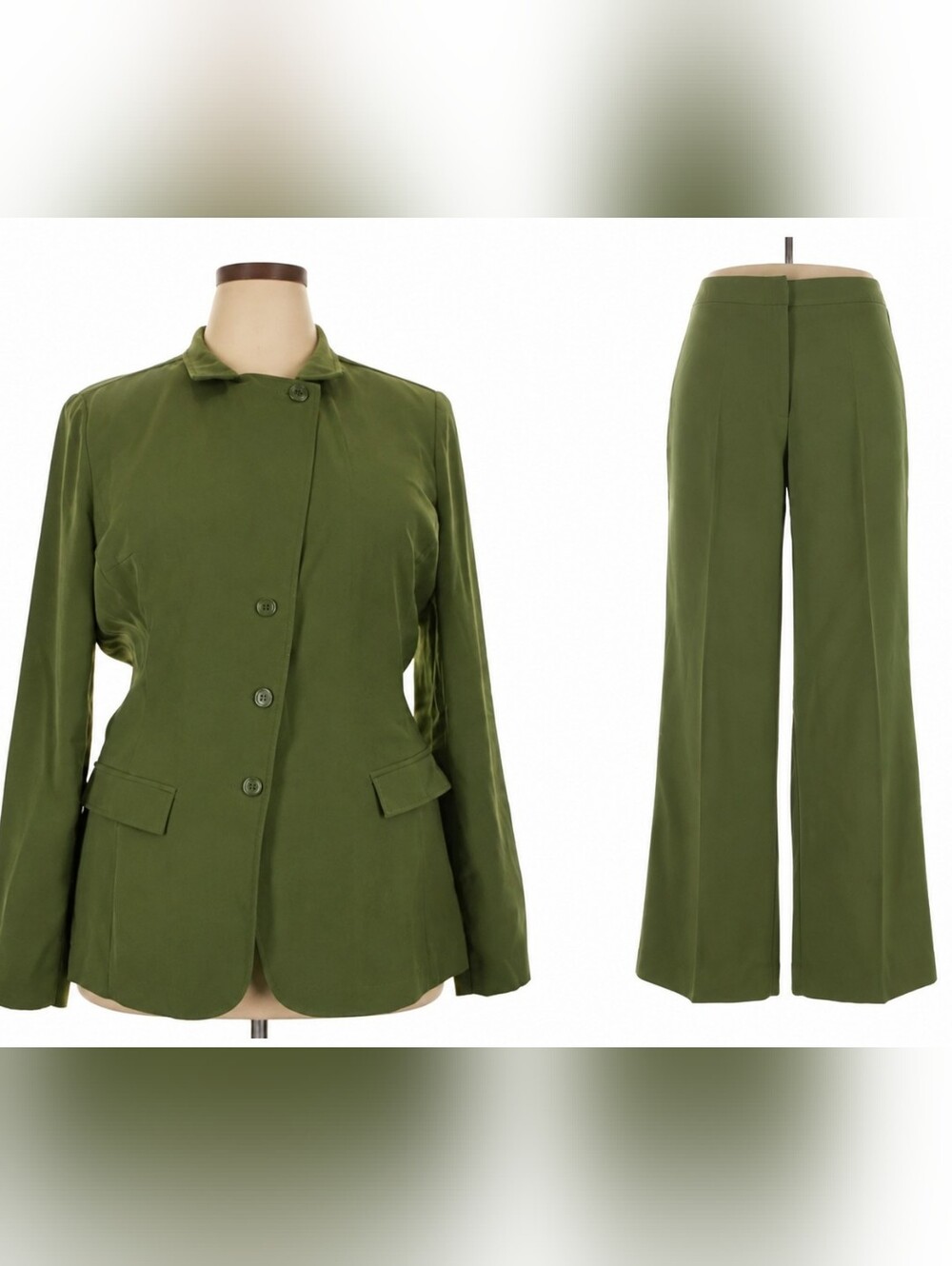 18TALL/LONG 2 Piece Suit! metrostyle Olive Green Wide Leg.